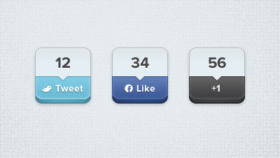 Иконки публикации в социальные сервисы: Facebook, Twitter, Google+