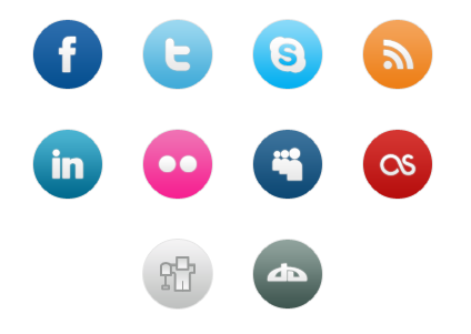 Иконки Colourful Social Media Icons от Mushin Design