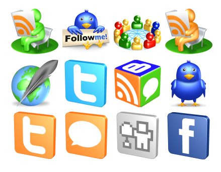 Иконки 3D Social Icons от Aha-soft