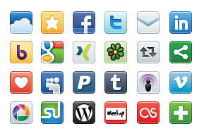 Иконки Vector Social Media Icons от Icondock