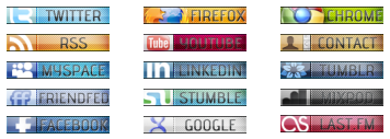 Иконки Social Media Bookmark от XdunubX