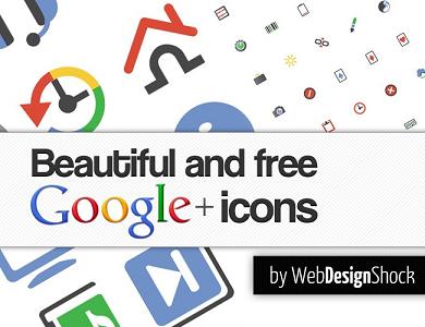 200 иконок в стиле интерфейса социальной сети Google Plus