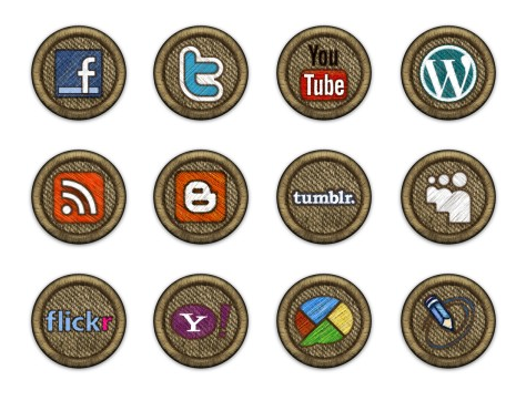 Иконки Social Media Icon Badges от Melissa Scroggins