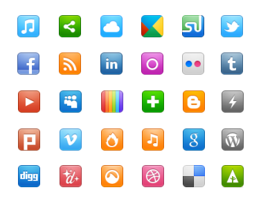Иконки Social Networking Icon Set от WPZOOM