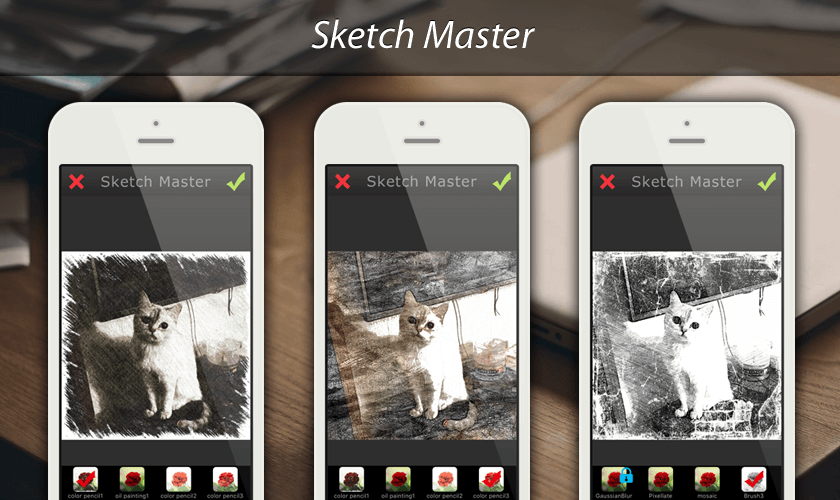 Мобильный фоторедактор Sketch Master