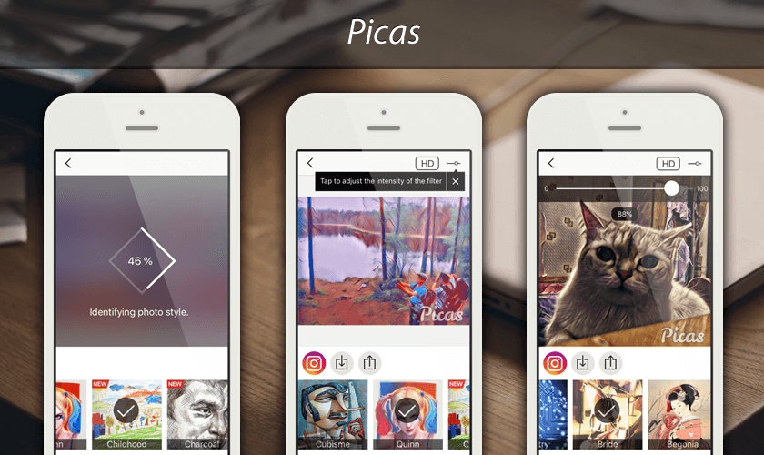 Мобильный фоторедактор Picas