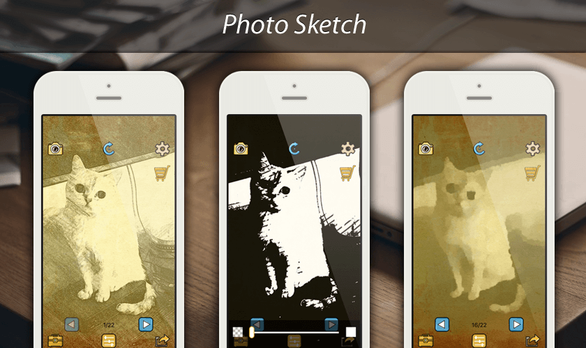 Мобильный фоторедактор Photo Sketch