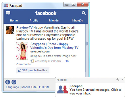 Facepad – оповещалка об обновлениях Facebook в стиле iPhone